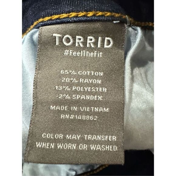 Torrid super soft Jegging Skinny High-Rise dark wash Jean sz 14T - Picture 6 of 7